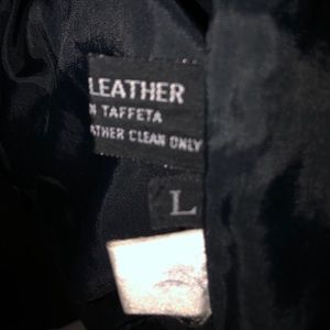 Vintage Black Leather Jacket with belt from 80s